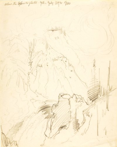 Above the Lower Fall, Yellowstone by Thomas Moran