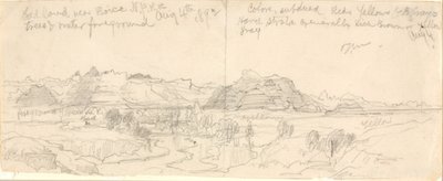 Bad Lands near Boise, Northern Pacific Railroad by Thomas Moran