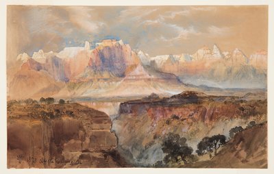 Cliffs of the Rio Virgin, South Utah by Thomas Moran
