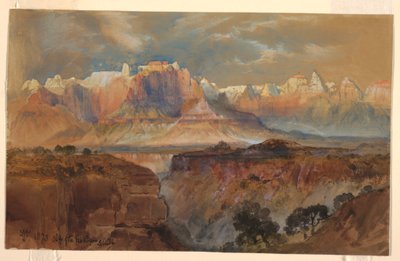 Cliffs of the Rio Virgin, South Utah, 1873 by Thomas Moran