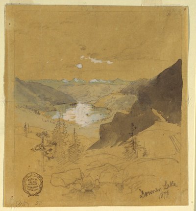Drawing, Donner Lake, 1879 by Thomas Moran