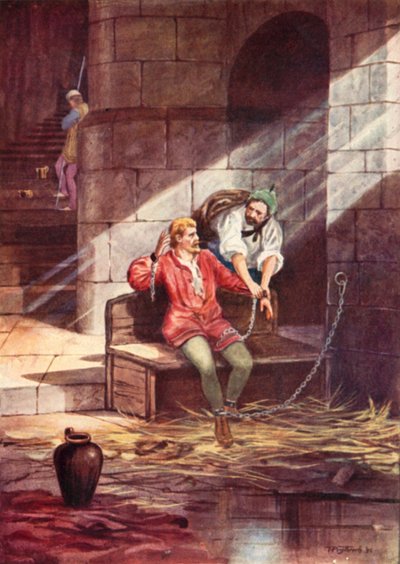 Escape of Gruffudd ap Cynan, King of Gwynedd, from Chester Castle by Thomas Prytherch