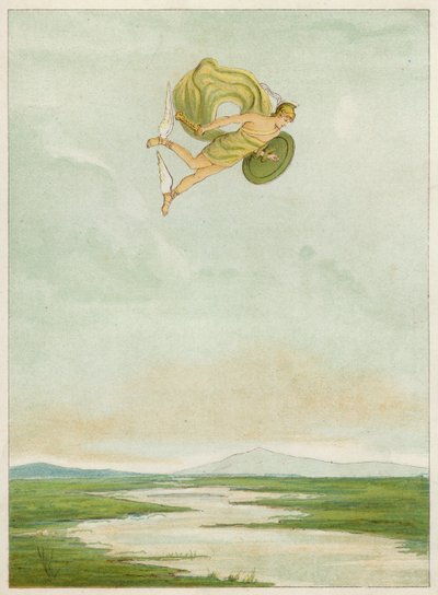 Perseus flying to kill the Gorgon by Thomas Ralph Spence