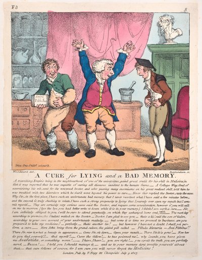 A Cure for Lying and a Bad Memory, July 9, 1807 by Thomas Rowlandson