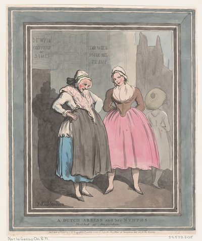 A Dutch Abbess and her Nymphs by Thomas Rowlandson