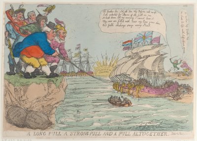 A Long Pull A Strong Pull and a Pull Altogether by Thomas Rowlandson