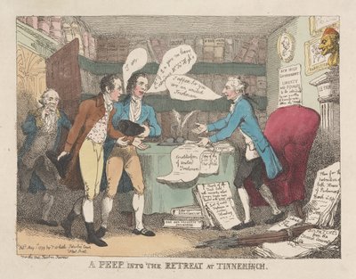 A Peep into the Retreat at Tinnehinch by Thomas Rowlandson
