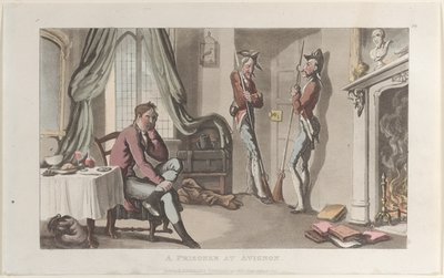A Prisoner at Avignon, from Journal of Sentimental Travels in the Southern Provinces of F... by Thomas Rowlandson