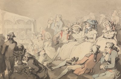 An Audience Watching a Play at Drury Lane Theatre by Thomas Rowlandson