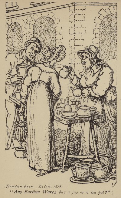 Any Earthen Ware; Buy a Jug or a Teapot? by Thomas Rowlandson