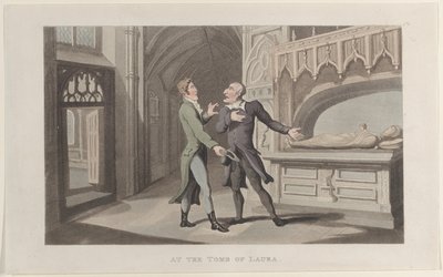 At the Tomb of Laura, from Journal of Sentimental Travels in the Southern Provinces by Thomas Rowlandson