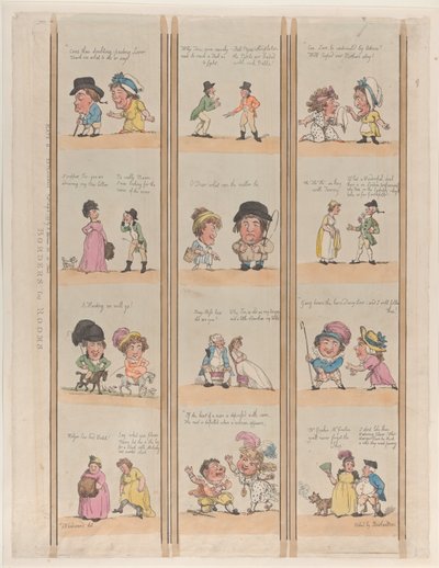 Borders for Rooms, Extravaganzas Plate 6, May 2, 1799 by Thomas Rowlandson