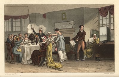 Breakfast Room of the Old Bell Inn, Scarborough by Thomas Rowlandson