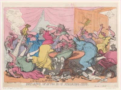 Breaking Up of the Blue Stocking Club by Thomas Rowlandson