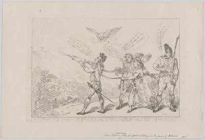 Col. Topham Endeavouring, With His Squirt, to Extinguish the Genius of Holman by Thomas Rowlandson
