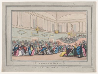 Comforts of Bath, Plate 10, January 6, 1798 by Thomas Rowlandson