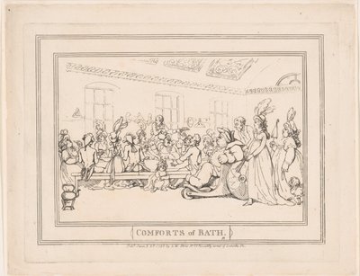 Comforts of Bath, Plate 11 by Thomas Rowlandson
