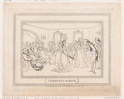 Comforts of Bath, Plate 8 by Thomas Rowlandson