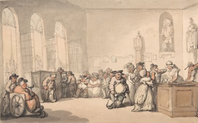Comforts of Bath: The Pump Room by Thomas Rowlandson