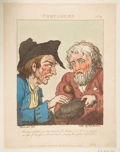 Compassion Le Brun Travested, or Caricatures of the Passions by Thomas Rowlandson