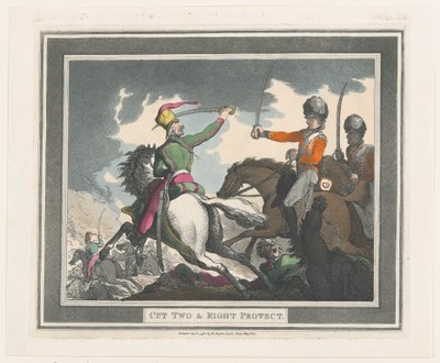 Cut Two & Right Protect by Thomas Rowlandson