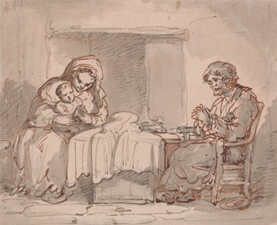 Domestic Interior by Thomas Rowlandson