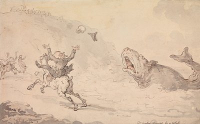 Dr Syntax Alarmed by a Whale by Thomas Rowlandson