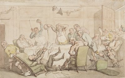 Dr Syntax Has an Accident at the Club by Thomas Rowlandson