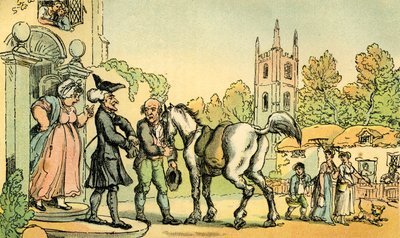 Dr Syntax setting out on his tour to the Lakes by Thomas Rowlandson