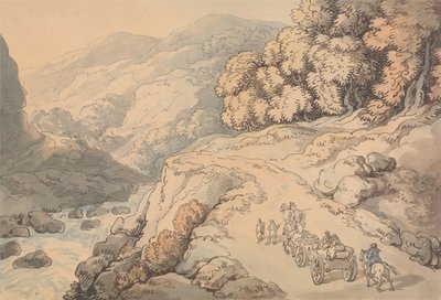 Falls on the River Conwy, North Wales by Thomas Rowlandson