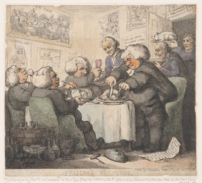 Fellows Feasting by Thomas Rowlandson