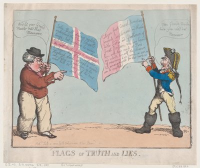 Flags of Truth and Lies by Thomas Rowlandson