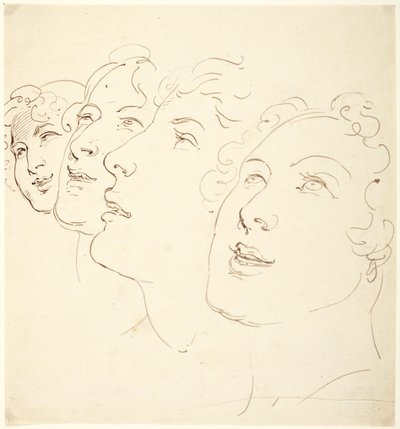 Four Heads by Thomas Rowlandson