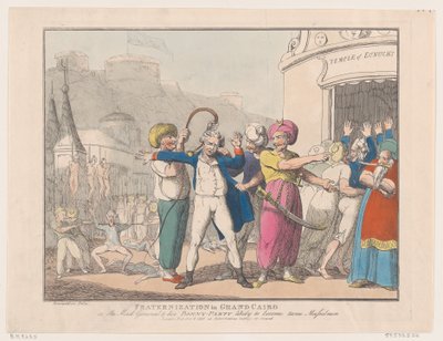 Fraternization in Grand Cairo, or The Mad General & his Bonny Party Likely to ... by Thomas Rowlandson