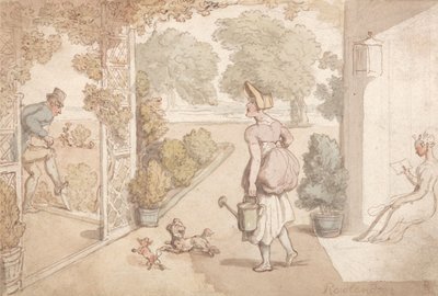 Gardening by Thomas Rowlandson