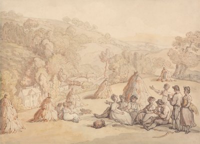 Harvesters Resting in a Corn Field by Thomas Rowlandson