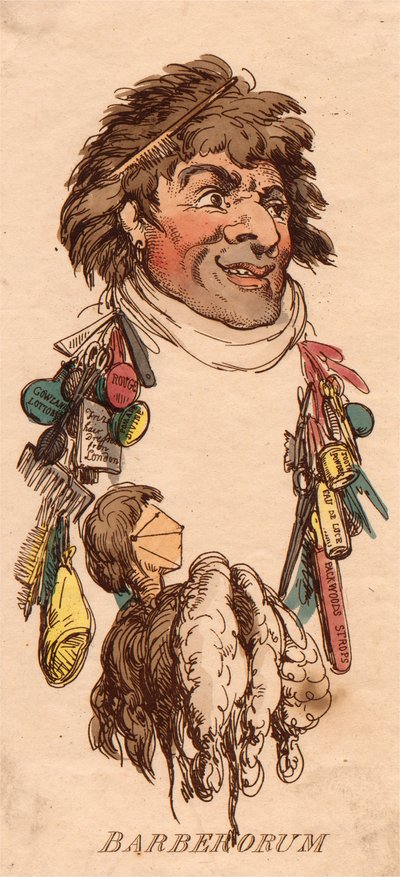 Heads: Barberorum by Thomas Rowlandson