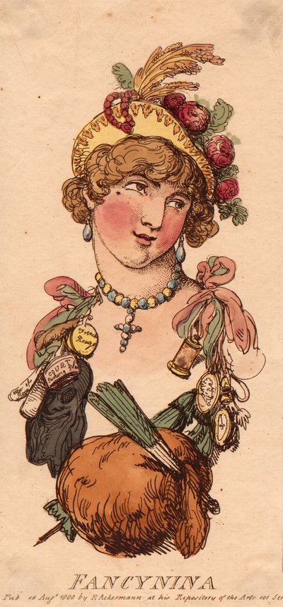 Heads: Fancynina by Thomas Rowlandson