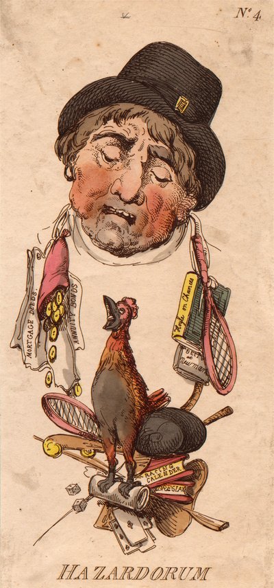 Heads: Hazardorum by Thomas Rowlandson