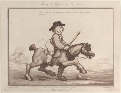 Horse Accomplishments, Sketch 2: A Paviour, August 1, 1799 by Thomas Rowlandson