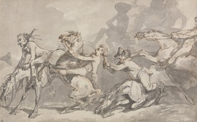 Horsemen Colliding by Thomas Rowlandson