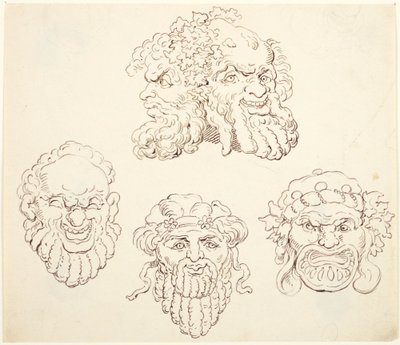 Masks by Thomas Rowlandson