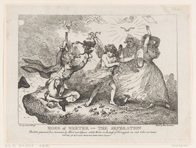More of Werther-The Separation: Charlotte Preserved from Destruction by Albert and ..., May 6, 1786 by Thomas Rowlandson