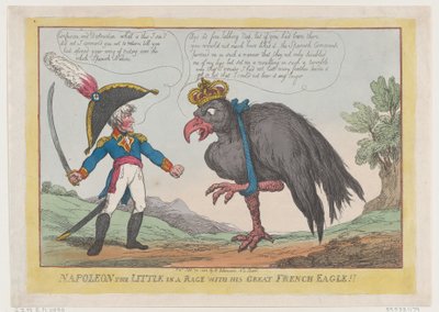 Napoleon The Little in a Rage with His Great French Eagle!! by Thomas Rowlandson