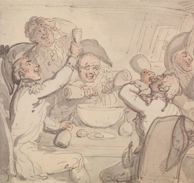 Naval Officers and a Bowl of Punch by Thomas Rowlandson