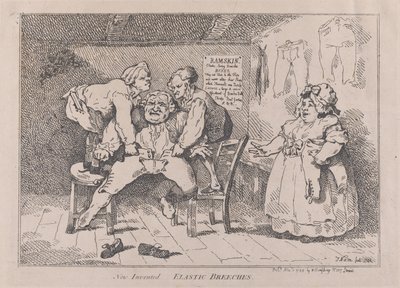 New Invented Elastic Breeches, November 1, 1784 by Thomas Rowlandson