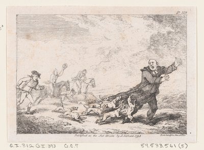 Parson Adams Engaged In A Perilous Hunting Adventure, from The Adventures of Joseph Andrews, 1792 by Thomas Rowlandson