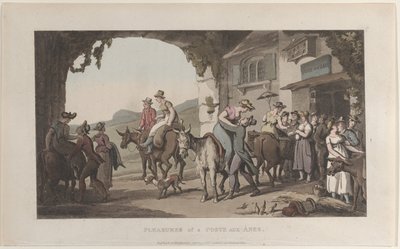 Pleasures of a Poste Aux Ânes, from Journal of Sentimental Travels in the Southern Provin... by Thomas Rowlandson