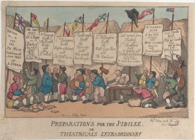 Preparations for the Jubilee or Theatricals Extraordinary, October 24, 1809 by Thomas Rowlandson