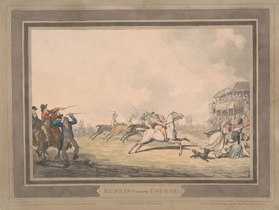 Racing [set of six]: 5. Running out of the Course by Thomas Rowlandson